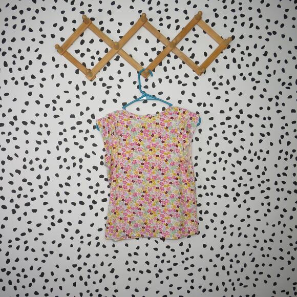BKind Floral Print Girls Ruffle Short Sleeve Shirt - Picture 3 of 6